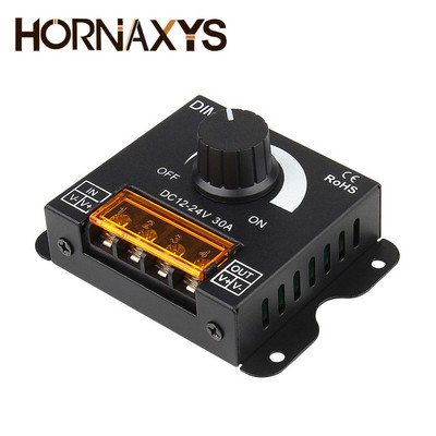8A/16A/30A LED Dimmer întrerupător DC 12V 24V Luminozitate reglabilă Lampă Bec bandă Driver o singură culoare Controler sursă de lumină