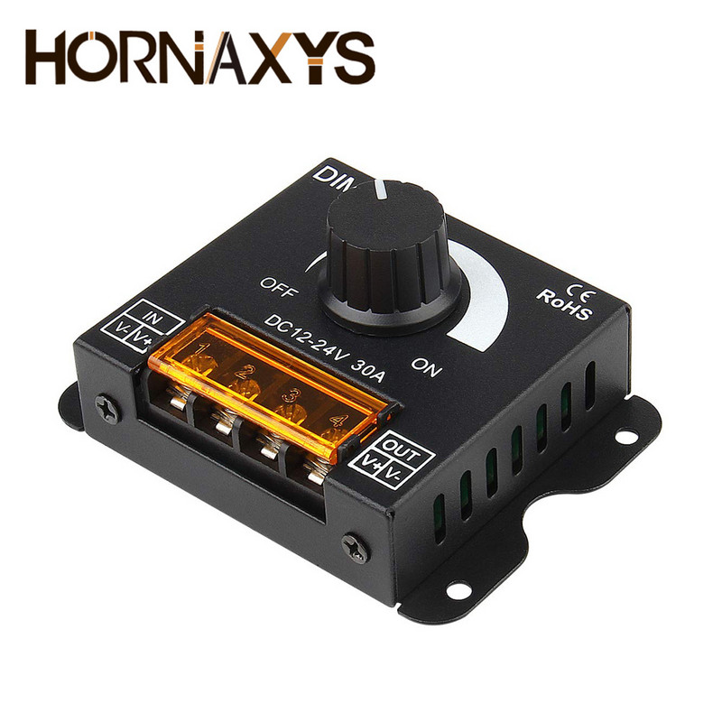 8A/16A/30A LED Dimmer întrerupător DC 12V 24V Luminozitate reglabilă Lampă Bec bandă Driver o singură culoare Controler sursă de lumină