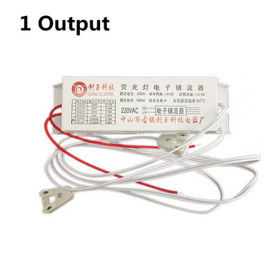 220V T8 elektrooniline liiteseade 20w 30w 36w 40w universaalne alaldi 1 ja 2 väljundiga CE UL neoonlambi luminofoorvalgusti jaoks
