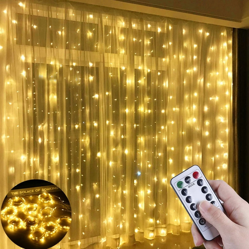Lumini LED de Crăciun Telecomandă USB Lumini zâne 3M 4M 6M Cortina Lumini LED Decorare de Crăciun pentru acasă Ghirlandă de Anul Nou