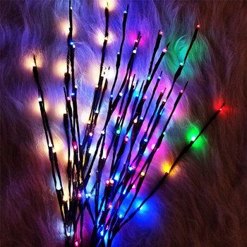 73 см 20 крушки LED клони за клони Захранвани с батерии върбови клонки осветени клони декоративни светлини изкуствено дърво Направи си сам светлина