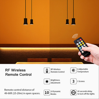 Mini DC 12V Led Controller Dimmer 6A Wireless RF Remote to Control CCT Bicolor COB LED Strips Lighting