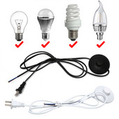 1,8 m linijos kabelis 317 dimmer maitinimo laido mygtuko jungiklis JAV kištukinis laidas grindų lempai