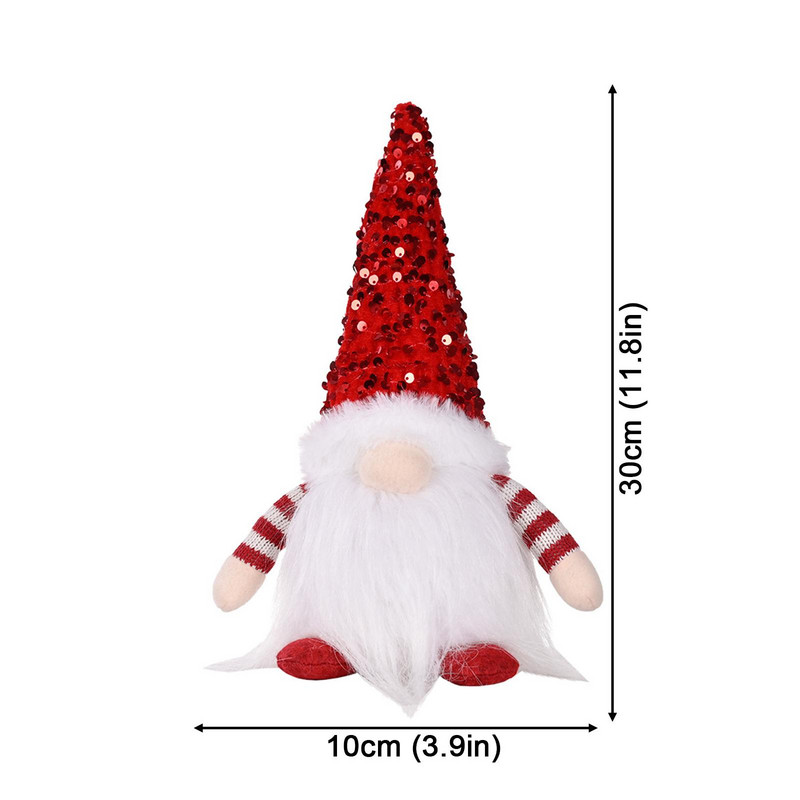 30 cm kalėdinės lėlės Elf Gnome su LED šviesos kalėdiniais papuošimais namams Kalėdų Navidad Naujųjų 2023 m. vaikų dovanų dekoras