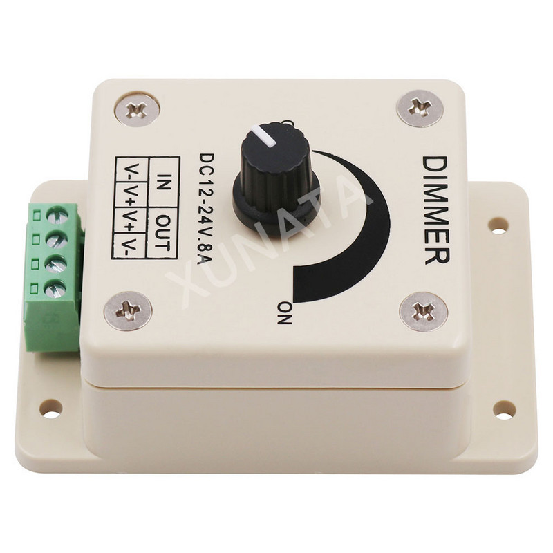 12V-24V LED întrerupător de intensitate 8A regulator de tensiune controler reglabil pentru 2835 3528 5050 5054 5630 o singură culoare LED bandă de lumină