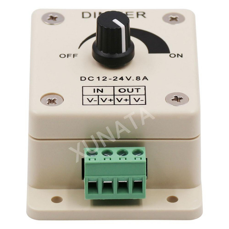 12V-24V LED întrerupător de intensitate 8A regulator de tensiune controler reglabil pentru 2835 3528 5050 5054 5630 o singură culoare LED bandă de lumină