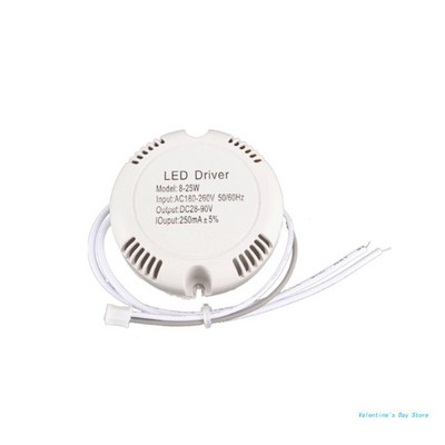 Neizoliuotas maitinimo LED lubinės lempos maitinimo šaltinis Apvalus LED pavaros maitinimo šaltinis, skirtas lubinei lempai Sieninės lempos nuleidžiamas pristatymas