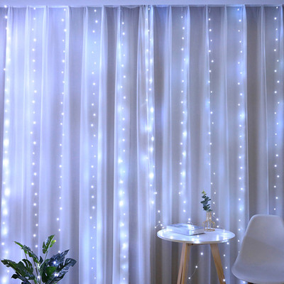 3M USB RGB girlianda užuolaidų šventė LED šviestuvai Fairy Light Ramadan Kalėdų eglutės papuošimas 2023 m. miegamojo kambario dekoras Estetinis