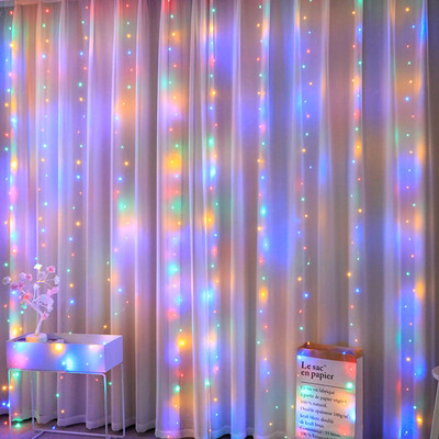 3M USB RGB girlianda užuolaidų šventė LED šviestuvai Fairy Light Ramadan Kalėdų eglutės papuošimas 2023 m. miegamojo kambario dekoras Estetinis