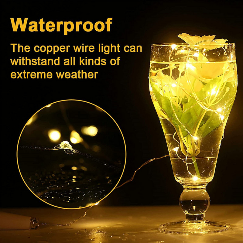 Lumini pentru sticle de vin cu plută USB reîncărcabil 2M 20 leduri în formă de plută sârmă de cupru șir de lumini pentru petrecere DIY Crăciun Halloween