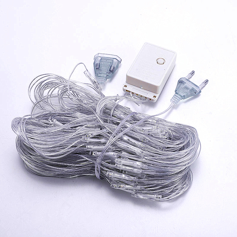 1,5 x 1,5 m 96 LED-i õues kalapüügivõrk kardin, võrk, haldjavalgustid, aiakaunistus väljas tänavavaniku uusaasta jõulutuled