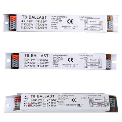 P82D 2x18/30/58W T8 elektroninis balastas momentinio paleidimo stalo žibintai fluorescenciniai balastai