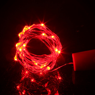 10 komplektų baterijų, įtrauktų vyno butelio kamštinių lempučių virvelė