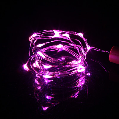 10 komplektų baterijų, įtrauktų vyno butelio kamštinių lempučių virvelė