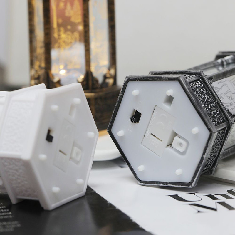 Lumină LED decorativă Eid Mubarak, festivalul Ramadan, ornament de lanternă de vânt, articole de decorare pentru petreceri islamice musulmane, iluminat de vacanță