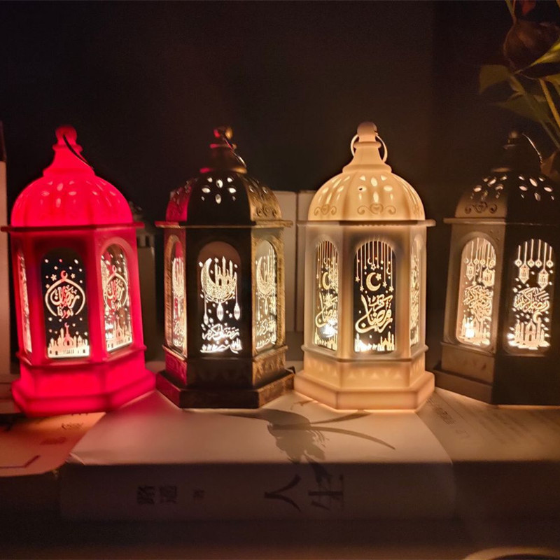 Lumină LED decorativă Eid Mubarak, festivalul Ramadan, ornament de lanternă de vânt, articole de decorare pentru petreceri islamice musulmane, iluminat de vacanță