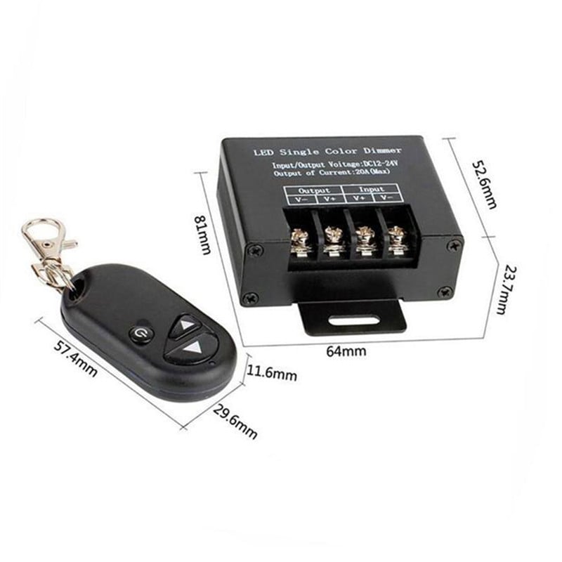 11Key RF 30A LED Dimmer monocolor DC12V-24V Aluminiu 3Key Dimming LED Strip Controller pentru 5050 3528 Single Color Strip Light