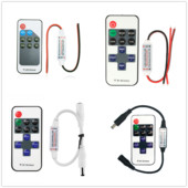 Mini DC5V-24V 9 πλήκτρα RF Wireless μονόχρωμος ελεγκτής Remote dimmer για 3528 5050 LED λωρίδα φωτός Ρύθμιση ελέγχου φωτεινότητας