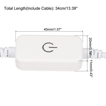 1Pcs LED Touch Inline Dimmer 5V 3A USB кабел Tact Switch Controller LED Dimmer Switch за едноцветно излъчване на диодна лента
