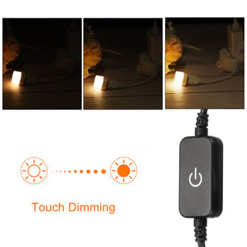 1Pcs LED Touch Inline Dimmer 5V 3A USB кабел Tact Switch Controller LED Dimmer Switch за едноцветно излъчване на диодна лента