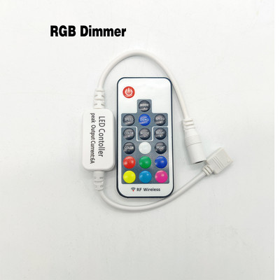 DC12V Led Controller Dimmer Bezvadu RF tālvadības pults, lai kontrolētu vienas krāsas RGB sloksnes apgaismojumu 3528 5050 LED lente