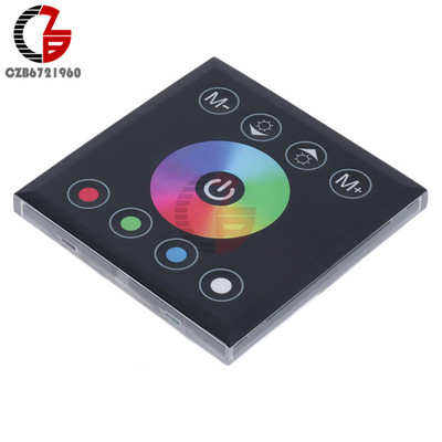 Controller DC 12V 24V RGB RGBW, montat pe perete, întrerupător de intensitate cu panou tactil pentru lampă cu bandă LED 2835 3528 5050
