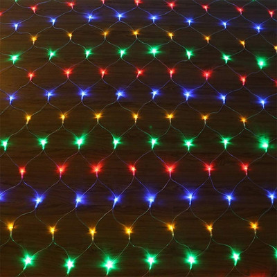 Svjetlo za zavjese LED Fairy String Net Mesh Božić 3x2m 200led EU 220V Party Vjenčanje Novogodišnji vijenac Vanjski vrtni ukras