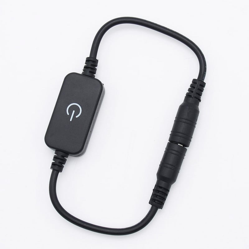 1 бр. Мини черен / бял DC 12V - 24V 4A сензорен LED димер за едноцветна светодиодна лента Регулиране на яркостта Включване/изключване