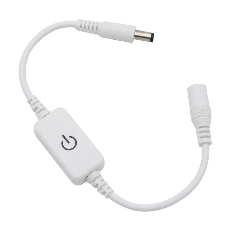 1 бр. Мини черен / бял DC 12V - 24V 4A сензорен LED димер за едноцветна светодиодна лента Регулиране на яркостта Включване/изключване