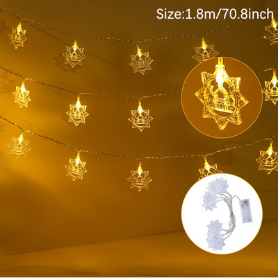 Moon Star LED Fairy String Lights Garland Ραμαζάνι Διακόσμηση για το σπίτι 2023 Ramadan Kareem Eid Mubarak Light Ισλαμικό Φωτιστικό πάρτι