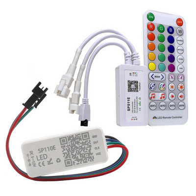 WS2811 WS2812B UCS1903 Ελεγκτής ταινίας LED Full Color Pixel DC 5V 12V SP110E SP511E Wireless WIFI Bluetooth RGB Controller