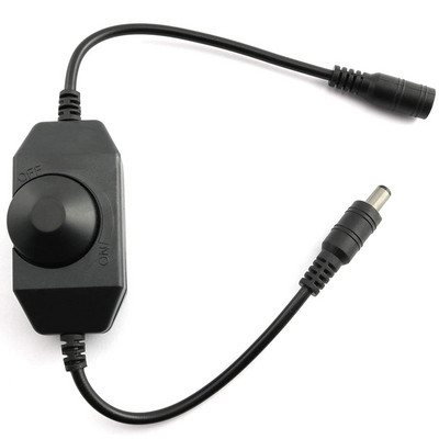 Димер за LED лента, DC 12V-24V превключвател за димер, подходящ за LED лента, LED лампа за въже 3528, 5050, 5630