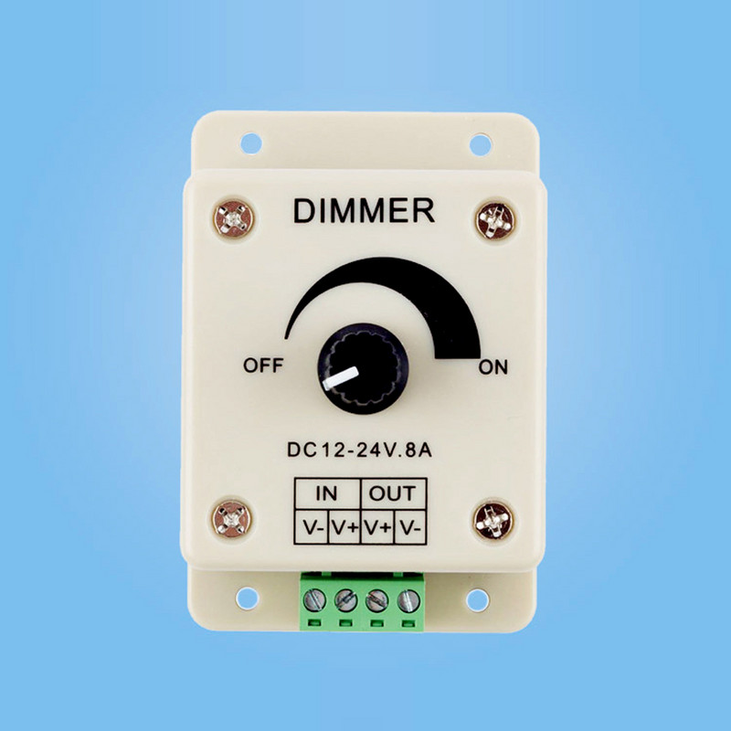 Brightness Dimmable Light Switch 8a 24v 12v Led Dimmer Switch for Led Lights Χειροκίνητος διακόπτης ρυθμιστής έντασης φωτός