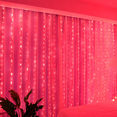Φωτάκια κουρτίνας LED Garland 8 Λειτουργίες Τηλεχειριστήριο USB Fairy Lights String Χριστουγεννιάτικη διακόσμηση γάμου για πρωτοχρονιάτικο φωτιστικό κρεβατοκάμαρας σπιτιού