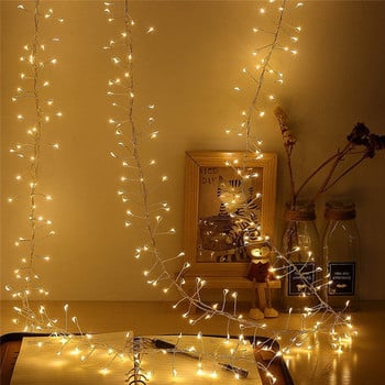 2M 5M медна жица LED струнни светлини Firecracker Fairy Garland Light for Christmas Window Wedding Party Работи с батерии