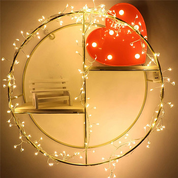 2M 5M медна жица LED струнни светлини Firecracker Fairy Garland Light for Christmas Window Wedding Party Работи с батерии