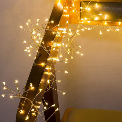 2M 5M Χάλκινο σύρμα LED String Lights Firecracker Fairy Garland Light for Christmas Windding Party Λειτουργεί με μπαταρία