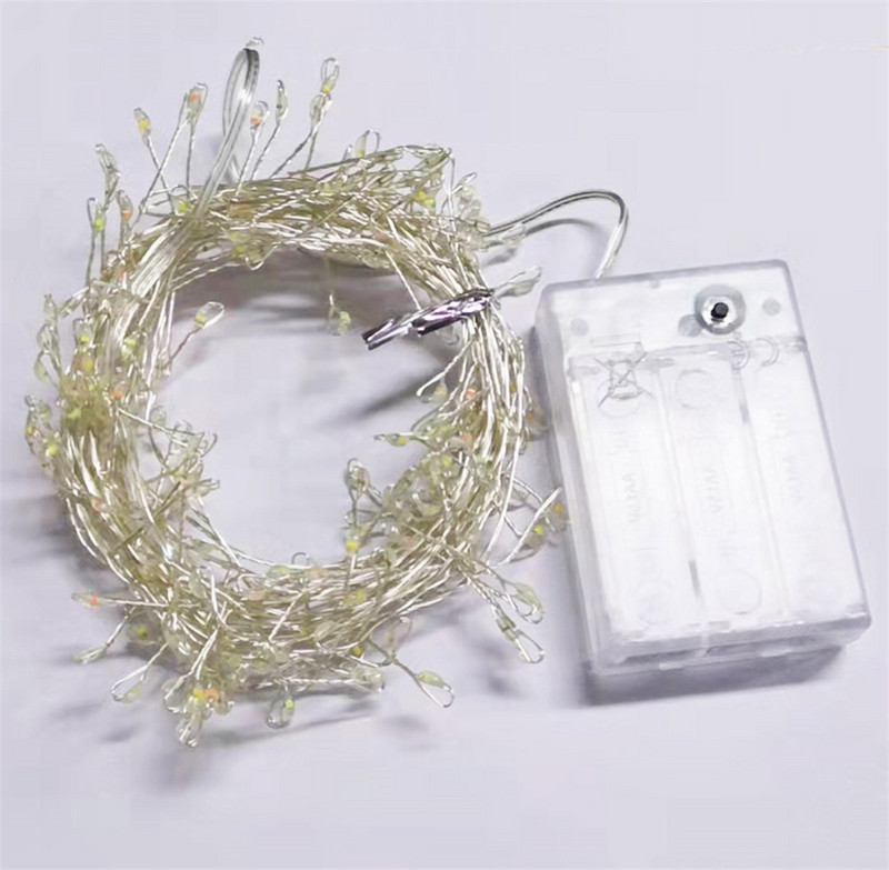 2M 5M Χάλκινο σύρμα LED String Lights Firecracker Fairy Garland Light for Christmas Windding Party Λειτουργεί με μπαταρία