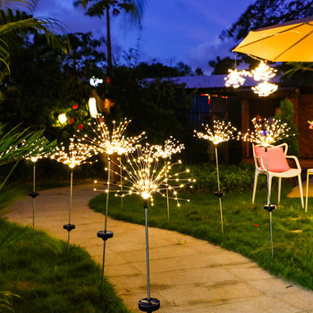 Solar Garland Firework Lamp 90/150LEDs Garden Solar Light Αδιάβροχο Patio Patio Lights Lawn Navidad Πρωτοχρονιάτικο χριστουγεννιάτικο ντεκόρ