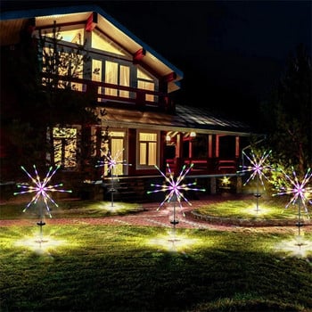 Solar Garland Firework Lamp 90/150LEDs Garden Solar Light Αδιάβροχο Patio Patio Lights Lawn Navidad Πρωτοχρονιάτικο χριστουγεννιάτικο ντεκόρ