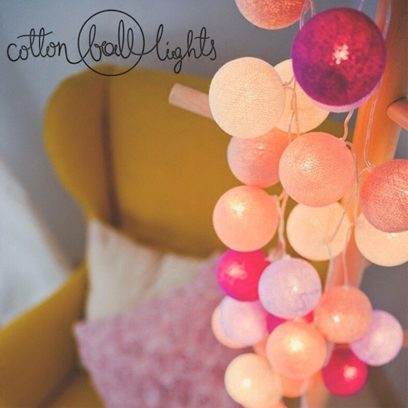 20 bile de bumbac 2,2 m șir lumini de noapte zâne USB bec LED dormitor Crăciun în aer liber petrecere de vacanță lumini pentru pat pentru bebeluși