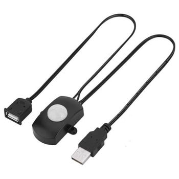 Автоматично тяло Инфрачервен USB PIR Превключвател за индукция на движение Сензор за движение на човека Сензор Превключвател Детектор Превключвател