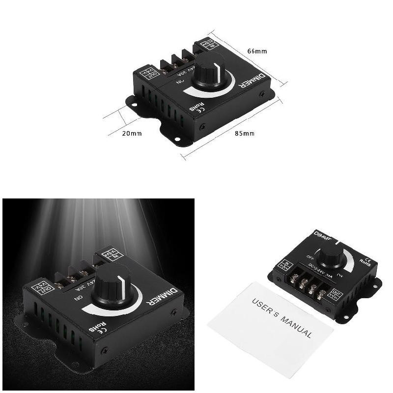 Ρυθμιστής λωρίδας φωτός LED Εύκολος στην εγκατάσταση Απλός στη χρήση ροοστάτης για τη ρύθμιση μονόχρωμων λαμπτήρων φωτός LED και λωρίδας LED