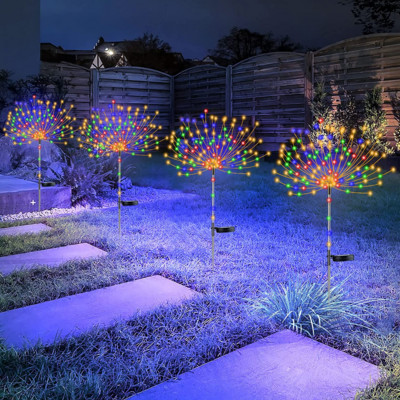 Ghirlanda de lumini solare de exterior cu 90/120/150 LED-uri Ghirlanda de artificii solare Lumini de Craciun Decoratiuni pentru Ramadan Natal Decor de nunta 2023 Anul Nou