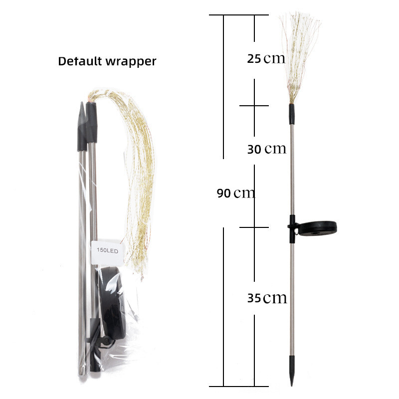 90/120/150 LED saulės lauko šviestuvai girlianda Saulės fejerverkų kalėdiniai žibintai Natal Ramadan dekoracija 2023 m. vestuvių dekoras Naujieji metai