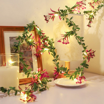 10/20 led Φωτιστικό κορδόνι λουλουδιών γιρλάντα Leafs LED Fairy Light Χριστουγεννιάτικο Διακοσμητικό τραπέζι γάμου Μπαταρία/USB Vine String Light
