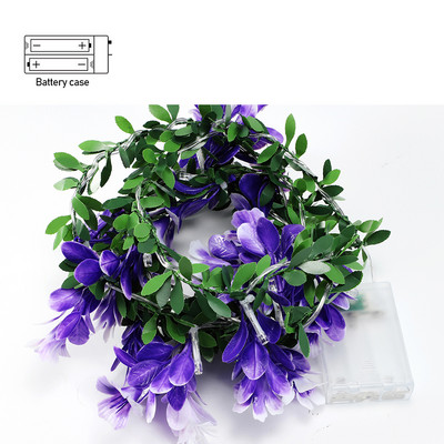 10/20 led Φωτιστικό κορδόνι λουλουδιών γιρλάντα Leafs LED Fairy Light Χριστουγεννιάτικο Διακοσμητικό τραπέζι γάμου Μπαταρία/USB Vine String Light