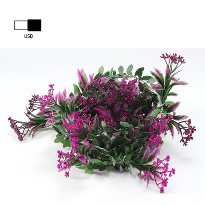 10/20 led Φωτιστικό κορδόνι λουλουδιών γιρλάντα Leafs LED Fairy Light Χριστουγεννιάτικο Διακοσμητικό τραπέζι γάμου Μπαταρία/USB Vine String Light