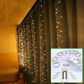 8 modova daljinskog upravljača USB LED svjetla za zavjese Blagdanska vjenčanja Vilinska svjetla za uređenje dnevne sobe