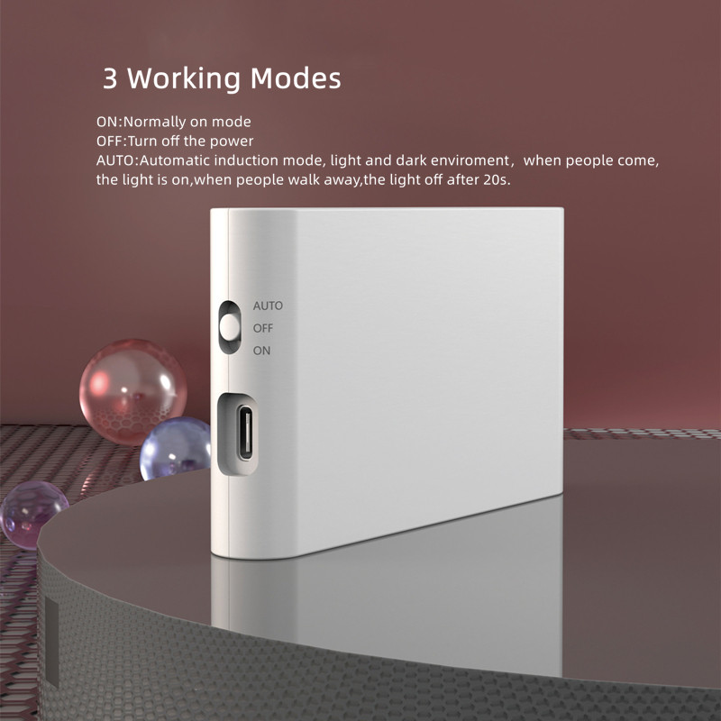 Nutikas traadita paneellamp liikumisandur LED-valgustuskapp taustvalgustusega laetav treppkapp Magamistoa sahtel kaudne valgustus